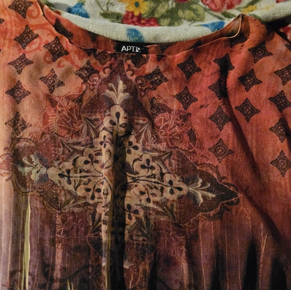 Womens Large Bohemian Sheer top by Apt 9 - Picture 2 of 6